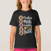 クリスマスはCookieでおもしろい済む Tシャツ (正面)