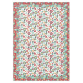 クリスマスはDecoのレトロの雪片を着色します テーブルクロス (正面)