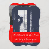 クリスマスはI愛を言う時期写真カードです シーズンカード (正面/裏面)