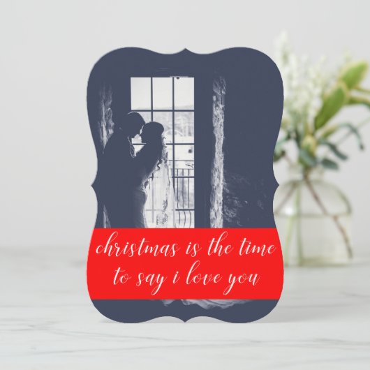 クリスマスはI愛を言う時期写真カードです シーズンカード (スタンド正面)