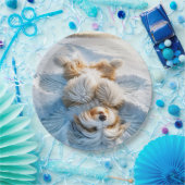 クリスマスひげコリースノーエンジェル ペーパープレート (パーティー)