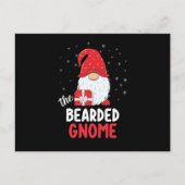 クリスマスひげ付き可愛い格言 ポストカード (正面)