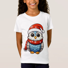 クリスマスふくろうのキッズ&ティーンTシャツ Tシャツ