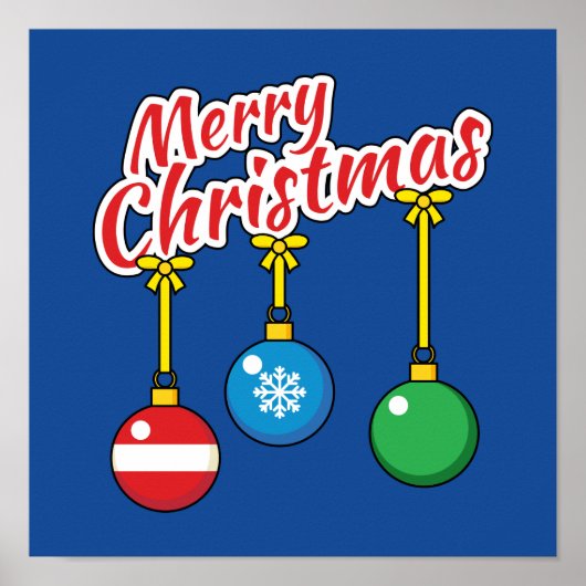 クリスマスぶら下がったにボールで ポスター (正面)