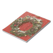 クリスマスぶら下がったリースが来た ノートパッド (回転)