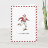 クリスマスへのキックオフ サッカーサンタ シーズンカード (正面)