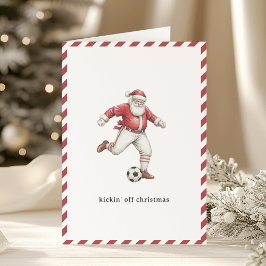 クリスマスへのキックオフ サッカーサンタ シーズンカード