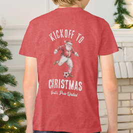 クリスマスへのキックオフ サッカーサンタ トライブレンドTシャツ