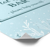 クリスマスまたはウィンターホリデーパーティーホットココアバー ポスター (角)