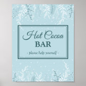 クリスマスまたはウィンターホリデーパーティーホットココアバー ポスター (正面)