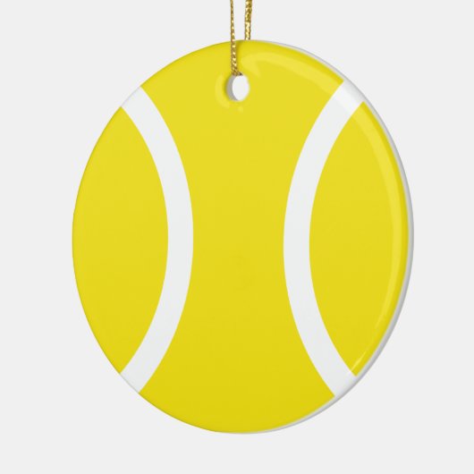 クリスマスまたはデコ用イエローテニスボールオーナメント セラミックオーナメント (左)