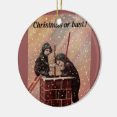 クリスマスまたはバスト、男の子の煙突のスイープアンティーク写真 セラミックオーナメント (左)