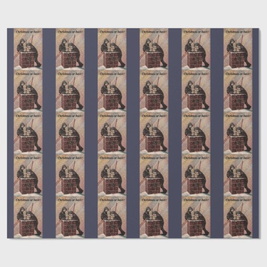 クリスマスまたはバスト、男の子の煙突のスイープアンティーク写真 ラッピングペーパー (フラット)