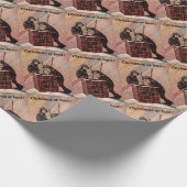 クリスマスまたはバスト、男の子の煙突のスイープアンティーク写真 ラッピングペーパー (角)