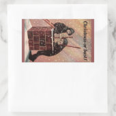 クリスマスまたはバスト、男の子の煙突のスイープアンティーク写真 長方形シール (バッグ)