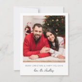 クリスマスまたはホリデーインスタントフォト - チェック柄入り (正面)