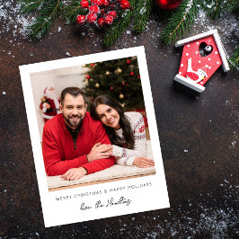 クリスマスまたはホリデーインスタントフォト - チェック柄入り