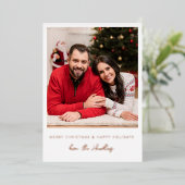 クリスマスまたはホリデーインスタントフォト - プリント柄 箔招待状 (立ち正面)
