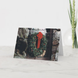 クリスマスまたはホリデーカードとリース シーズンカード