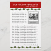 クリスマスまたはホリデーファミリーニュースレターテンプレート 便箋 (正面)