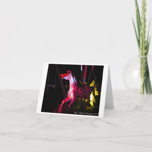 クリスマスまたは休日カード-回転木馬のデザイン2 シーズンカード (正面)