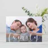 クリスマスまたは新年ハッピーホリデーファミリーフォト シーズンカード (スタンド正面)