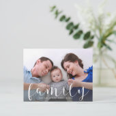 クリスマスまたは新年ハッピーホリデーファミリーフォト ポストカード (スタンド正面)