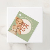 クリスマスまたは誕生日ヴィンテージの女の子までピークなし フェイバータグ (インサイチュ)