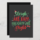 クリスマスまでずっとイタズラ イブは夜までおかしい   招待状 (正面/裏面)