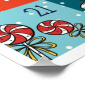 クリスマスまでのカウントダウンアドベントカレンダーポスター ポスター (角)