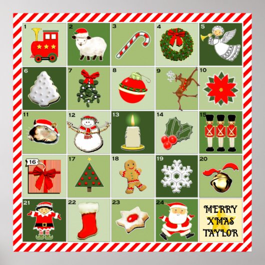 クリスマスまでのカウントダウン ポスター (正面)