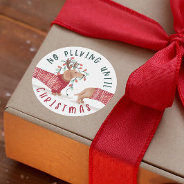 クリスマスまでピークなし | Dachshund Dogセーター ラウンドシール