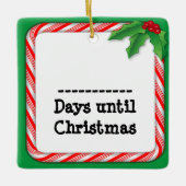 クリスマスまで日を数える セラミックオーナメント (正面)