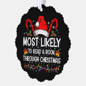 クリスマスまで本を読み通す可能性が最も高い オーナメントカード (左)