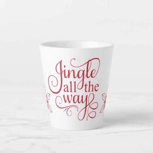 クリスマスまで赤いジャングル カフェラテマグ (正面)