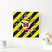 クリスマスまで開かない スクエア壁時計 (ホーム)