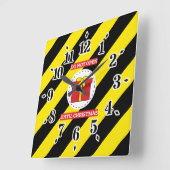 クリスマスまで開かない スクエア壁時計 (傾斜)