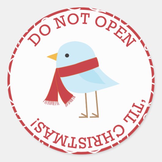 クリスマスまで開かない ラウンドシール (正面)