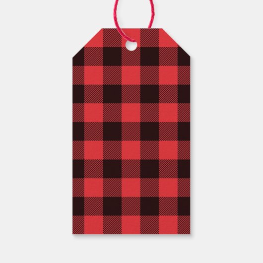 クリスマスまで開かない|レッドバッファロープレイド ギフトタグ (裏面)