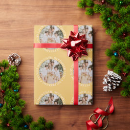 クリスマスまで開けないで ゴールド ラッピングペーパー
