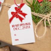 クリスマスまで開けないで サンタ ギフトタグ