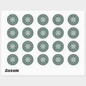 クリスマスまで開けないで 緑 ラウンドシール (シート)