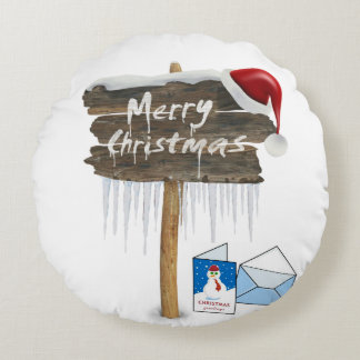 クリスマスまわりまくら、メリークリスマス ラウンドクッション
