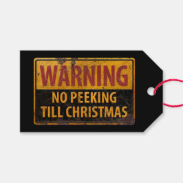 クリスマスま警告で何のサインもいかない ギフトタグ