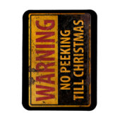 クリスマスま警告で何のサインもいかない マグネット (縦)