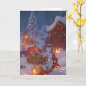 クリスマスみたいなもの カード (黄色い花)