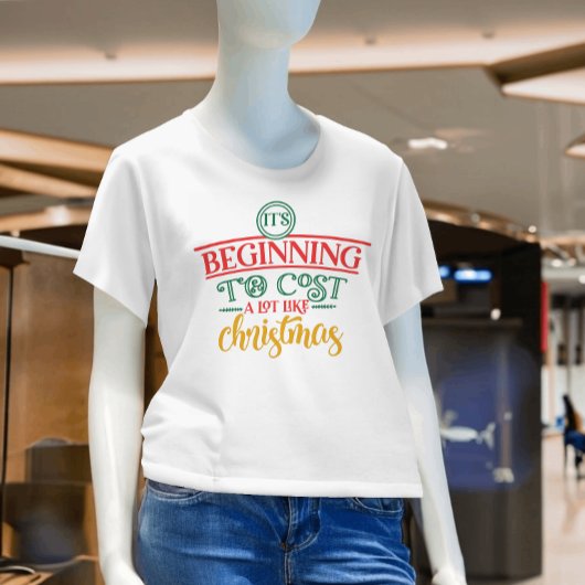 クリスマスみたいにだいぶ金がかかってきたおもしろい Tシャツ