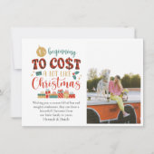 クリスマスみたいにだいぶ金がかかってきた ノートカード (正面)