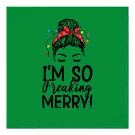 クリスマスめちゃくちゃなBunポスター ポスター