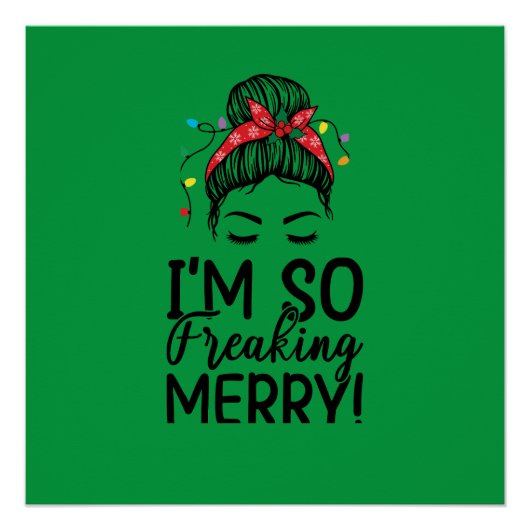 クリスマスめちゃくちゃなBunポスター ポスター (正面)